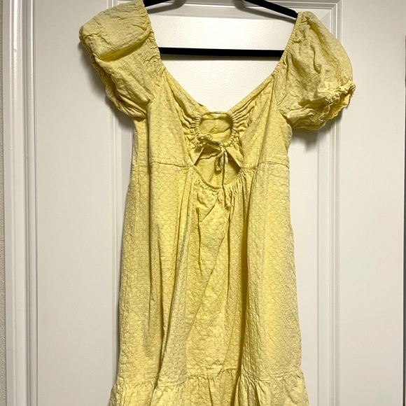 Yellow Puffy Sleeve Wild Fable Dress - Picture 2 of 4